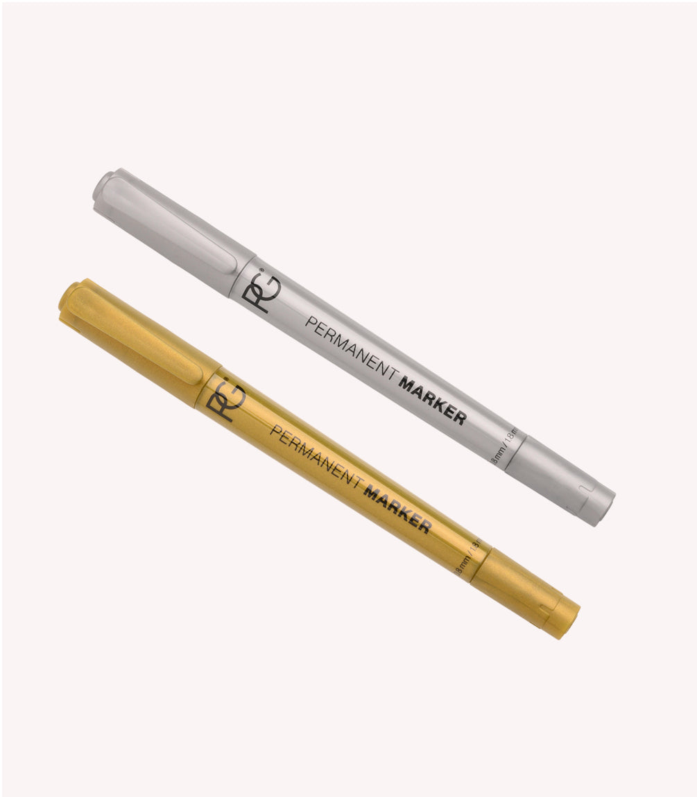Pink Gellac Permanent Marker Silver & Gold Set